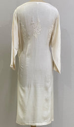 将图像加载到图库查看器中， Women&#39;s Lucknowi Handcrafted Muslin Chikankari Kurti - HONC0227285
