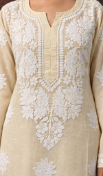 Women's Lucknowi Handcrafted Cotton Chikankari Kurti- HONC0392416