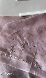 将图像加载到图库查看器中， Marifa Women&#39;s Lakhnavi Handcrafted Pure Organza Chikankari Unstitched Kurta And Dupatta Set- HONC0300624
