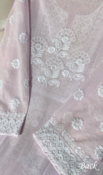 Load image into Gallery viewer, Women&#39;s Lakhnavi Handcrafted Cotton Chikankari Semi - Stitched Suit Material - HONC0198615
