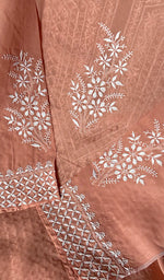 Load image into Gallery viewer, Chavi Women&#39;s Lakhnavi Handcrafted Cotton Chikankari Kurta And Dupatta Set- HONC0212217
