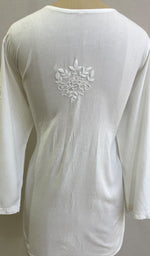 将图像加载到图库查看器中， Women&#39;s Lucknowi Handcrafted Modal Cotton Chikankari Top - HONC0172230
