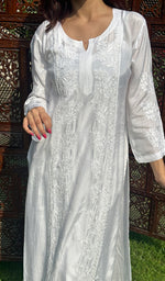 Load image into Gallery viewer, Aleena Women&#39;s Lucknowi Handcrafted Muslin Chikankari Kurti - HONC0209074
