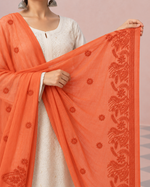 Women's Lucknowi Handcrafted Cotton Chikankari Dupatta - HONC0210041