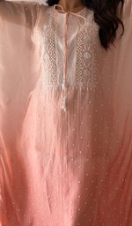 Load image into Gallery viewer, Pragya Women's Lucknowi Handcrafted Mul chanderi Chikankari Kaftan - HONC0458721