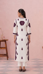 Women's Lucknowi Handcrafted Mul Cotton Chikankari Kurti- HONC0339913