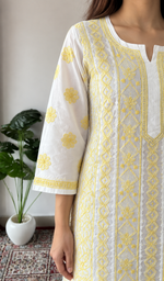 Women's Lucknowi Handcrafted Cotton Chikankari Kurti- HONC0392415
