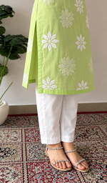 Aafia Women's Lucknowi Handcrafted Cotton Chikankari Kurti - HONC0162964
