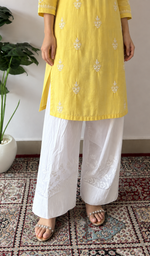 Gulnaaz Women's Lucknowi Handcrafted Mul Cotton Chikankari Kurti - HONC0161229