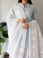 Women's Lucknowi Handcrafted Cotton Chikankari Dupatta - HONC0386479