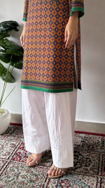 Multicolor Cotton Chikankari Stitched Kurti HONC065062