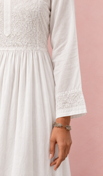 Women's Lucknowi Handcrafted Cotton Chikankari Kurti - HONC0220760