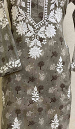 将图像加载到图库查看器中， Maiwish Women&#39;s Lakhnavi Handcrafted Printed Cotton Chikankari Kurti - HONC028353
