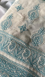 Load image into Gallery viewer, Women's Lakhnavi Handcrafted Unstitched Cotton Chikankari Suit Material - HONC0367464