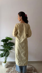 Load image into Gallery viewer, Women's Lakhnavi Handcrafted Cotton Chikankari Kurti - HONC0379494