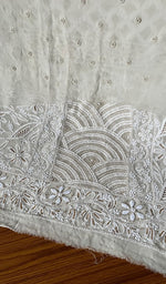 Load image into Gallery viewer, Women&#39;s Lakhnavi Handcrafted Pure Silk Georgette Chikankari - HONC0203148
