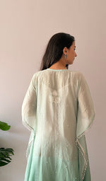 Load image into Gallery viewer, Pragya Women's Lucknowi Handcrafted Mul chanderi Chikankari Kaftan - HONC0487568