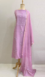 Load image into Gallery viewer, Women&#39;s Lakhnavi Handcrafted Chanderi Silk Chikankari Full Suit - HONC0205595
