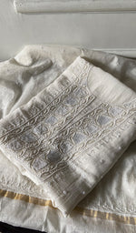 Load image into Gallery viewer, Women's Lakhnavi Handcrafted Mul Chanderi Unstitched Kurta And Dupatta Set- HONC0360371