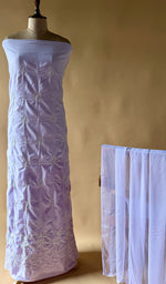Load image into Gallery viewer, Women's Lakhnavi Handcrafted Cotton Chikankari Full Suit Material .