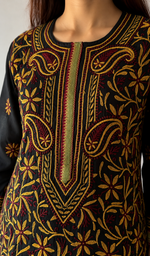 Women's Lakhnavi Handcrafted Cotton Chikankari Kurti - HONC04417