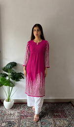 Cotton Chikankari Stitched Kurti HONC050266