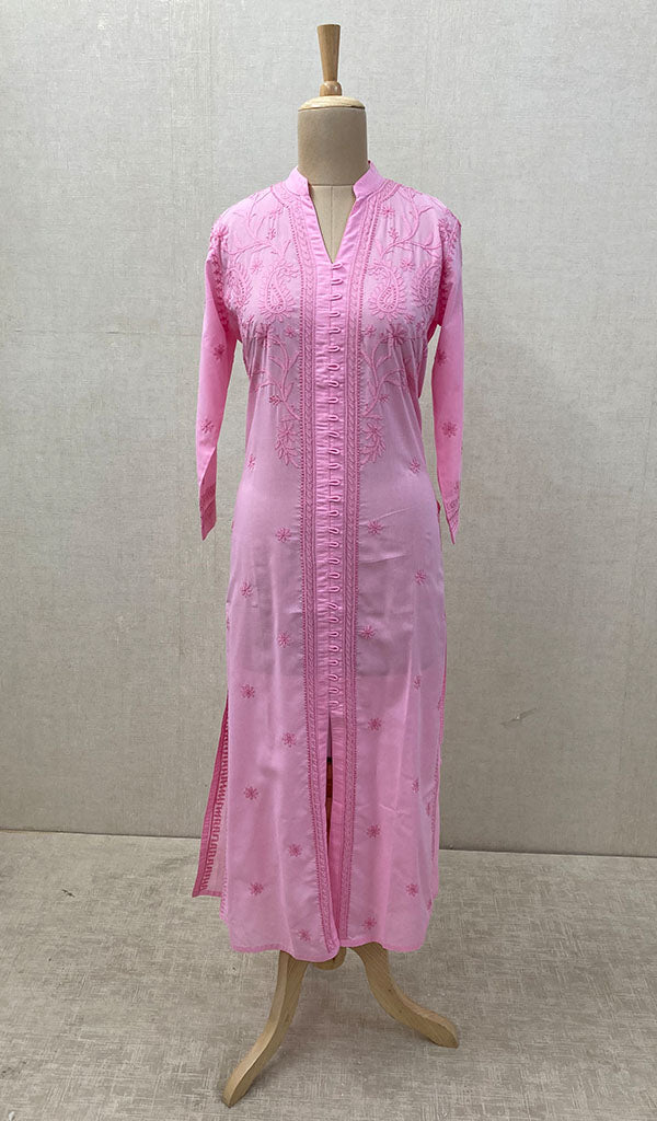 Strawberry Pink Sequin Silk Organza Kurti With Straight Pants at Rs 2499.50  | Ladies Woolen Kurti | ID: 26076646412