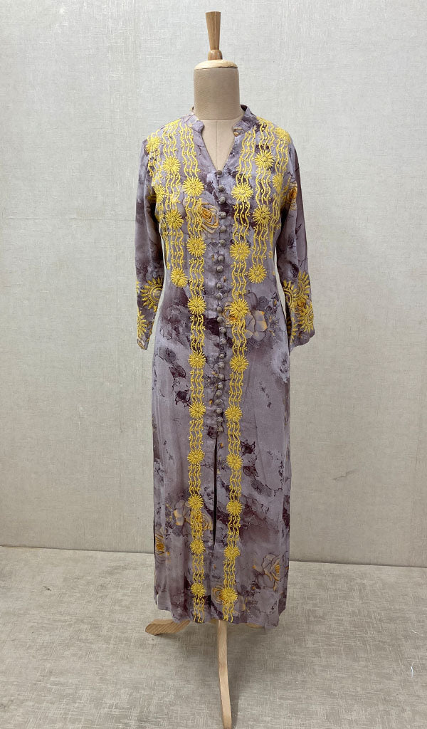 Women's Lucknowi Handcrafted Rayon Chikankari Kurti - NC070063