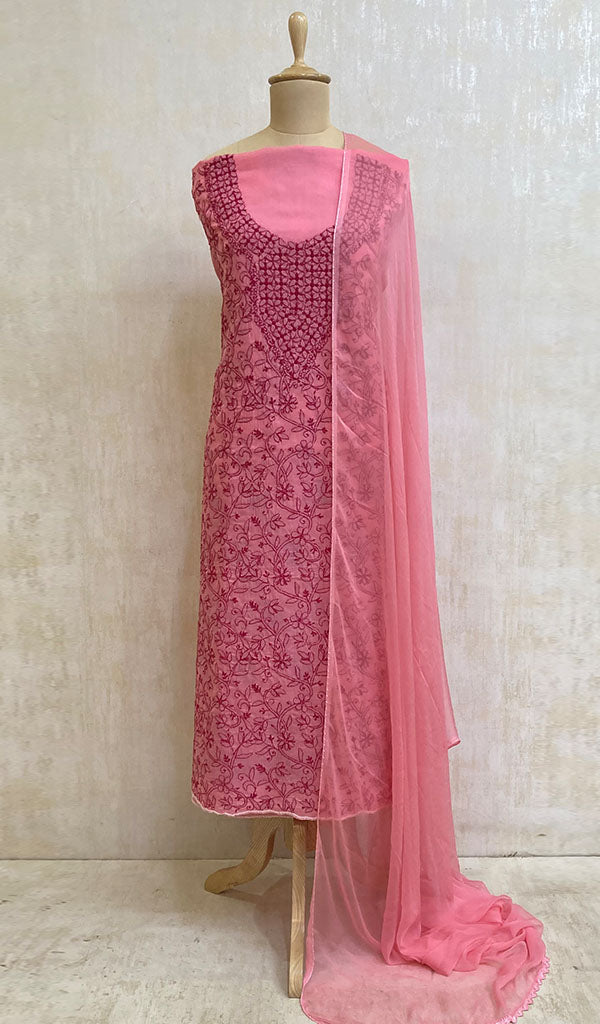 Chikankari Embroidery : Buy Dress material Online . $20 | Dress materials,  Embroidery, Buy dress