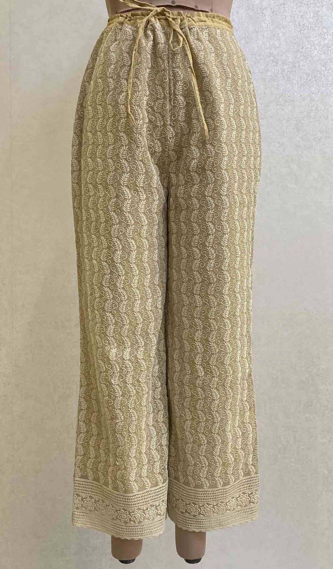 Women's Lucknowi Faux-Georgette Hakoba Palazzo - HONC056036