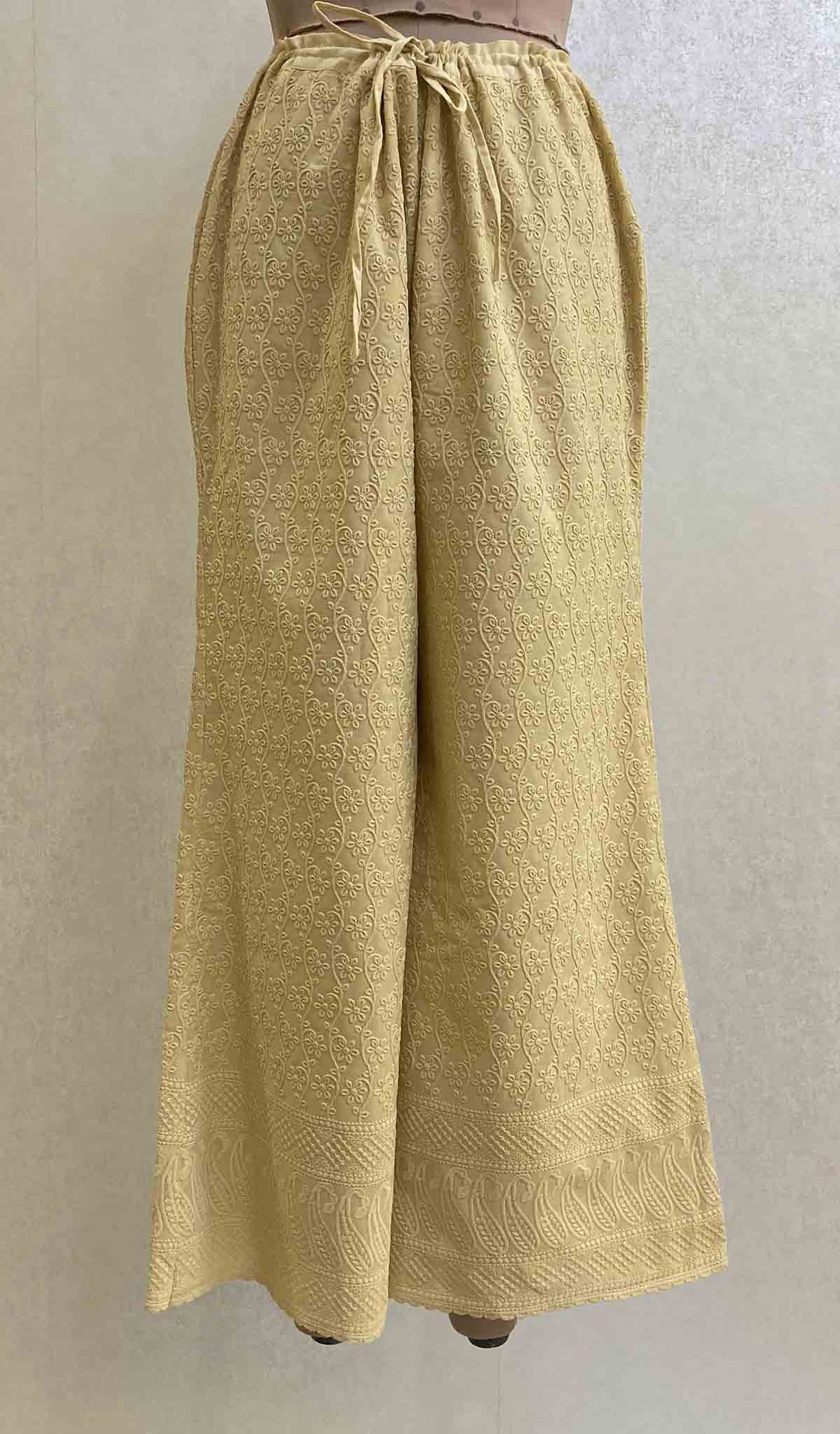 Women's Lucknowi Faux-Georgette Hakoba Palazzo - HONC056043