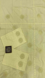 将图像加载到图库查看器中， Lakhnavi 手工制作的 Chikankari 棉质床单套装 - HONC043432
