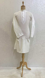 Load image into Gallery viewer, Men&#39;s Lucknowi Handcrafted Cotton Chikankari Kurta - HONC072384
