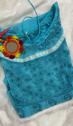 Load image into Gallery viewer, Aidah Women&#39;s Lakhnavi Handcrafted Faux-Georgette Chikankari  Anarkali Dress - HONC038987