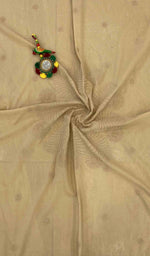 将图像加载到图库查看器中， Lakhnavi 手工制作的棉质 Chikankari 桌布 - HONC041250