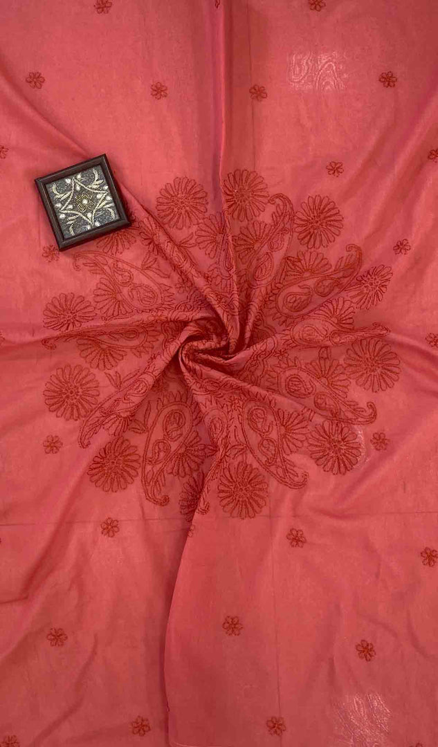 Lakhnavi Handcrafted Cotton Chikankari Table Cover - HONC041271