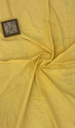 将图像加载到图库查看器中， Lakhnavi 手工制作的棉质 Chikankari 桌布 - HONC041213