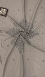 将图像加载到图库查看器中， Lakhnavi 手工制作的棉质 Chikankari 桌布 - HONC041243