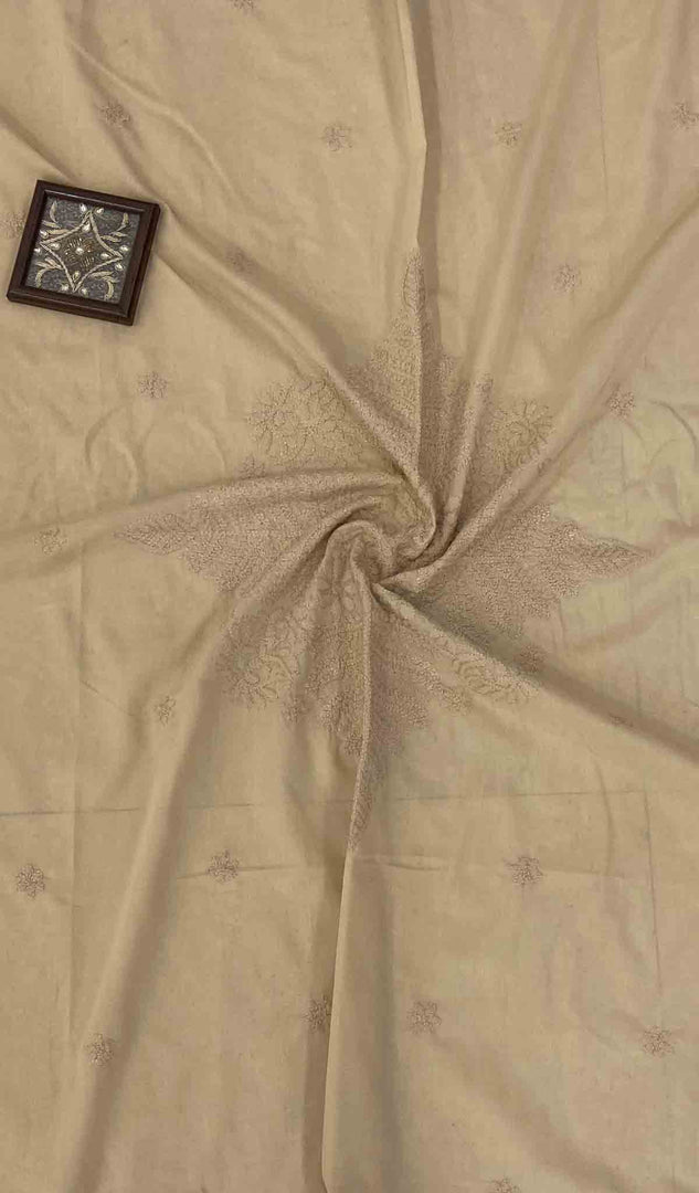 Lakhnavi Handcrafted Cotton Chikankari Table Cover - HONC041253