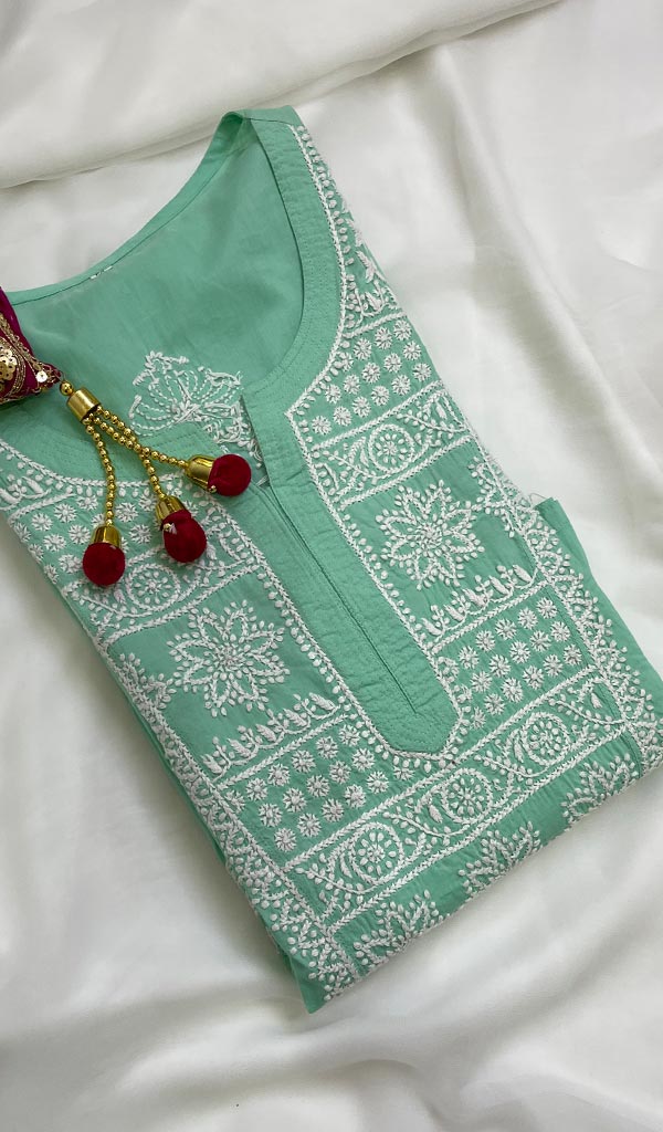 Hoorain Women's Lucknowi Handcrafted Modal Cotton Chikankari Kurti - HONC0118762