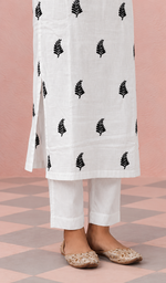 Women's Lucknowi Handcrafted Cotton Chikankari Kurti - HONC090132