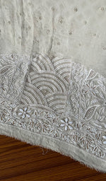 Load image into Gallery viewer, Women&#39;s Lakhnavi Handcrafted Pure Silk Georgette Chikankari - HONC0203148
