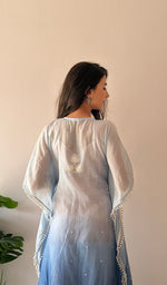 Load image into Gallery viewer, Pragya Women's Lucknowi Handcrafted Mul chanderi Chikankari Kaftan - HONC0379011
