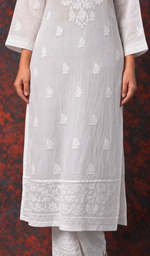 Women's Lucknowi Handcrafted Cotton Chikankari Kurti - HONC0105869