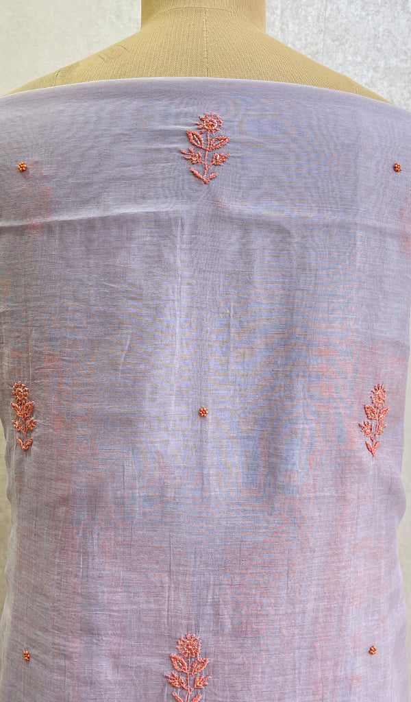 Women's Lakhnavi Handcrafted Mul Chanderi Kurta And Dupatta Set - HONC0156083