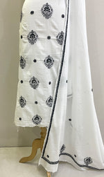 Load image into Gallery viewer, Women&#39;s Lakhnavi Handcrafted Mul Cotton  Kurta And Dupatta Set- HONC0208251
