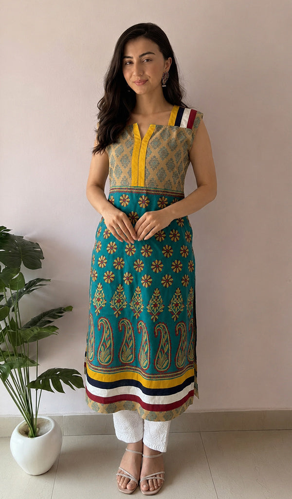 Cotton Chikankari Stitched Kurti Nc4980