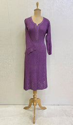 Load image into Gallery viewer, Lakhnavi Handcrafted Viscose Georgette Chikankari Kurti - HONC026158

