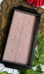 将图像加载到图库查看器中， Handcrafted Chikankari Tray with Two Coasters – Wooden Frame - HONC0254755
