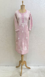 Women's Lakhnavi Handcrafted Cotton Chikankari Kurti - HONC083856